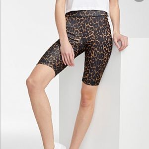Leopard print bike shorts (NWOT)